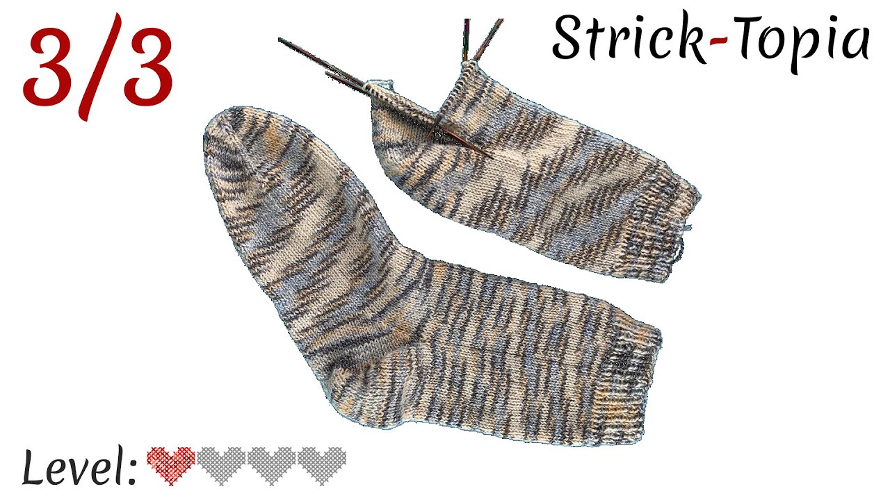 Socken stricken leicht gemacht - Video 3/3 - Die Spitze & Fertigstellung