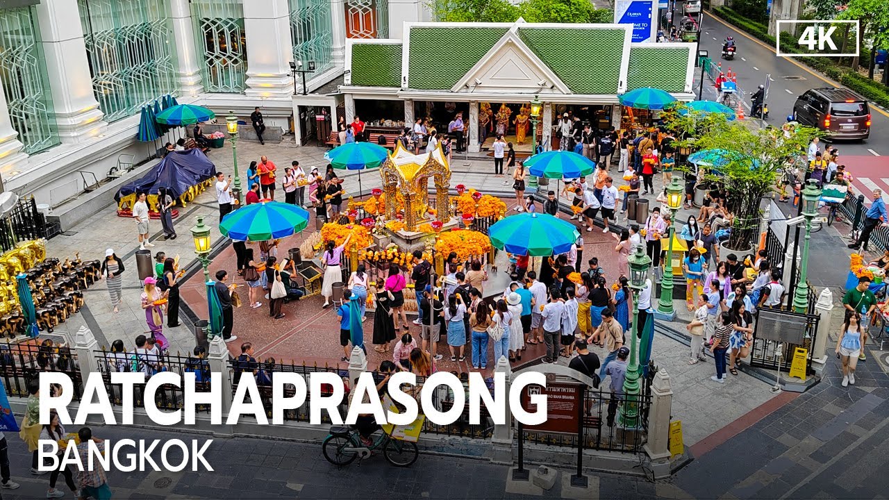 Walking Tour from Pratunam to Ratchaprasong Bangkok [4K]