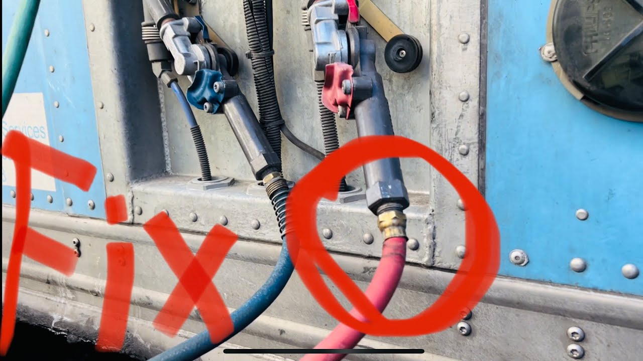 Semi Truck Air Line Repair. Air Leak Repair