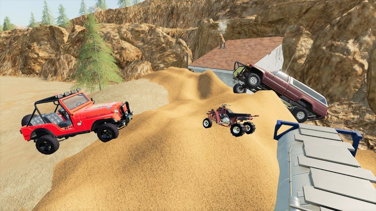 Saving campers stranded in desert after sand storm | Farming Simulator 19 camping
