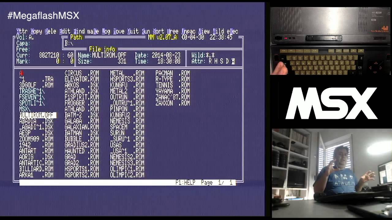 Videotutorial: MEGAFLASHROM SCC+ SD MSX EN MODO MULTIROM | 23-08-14