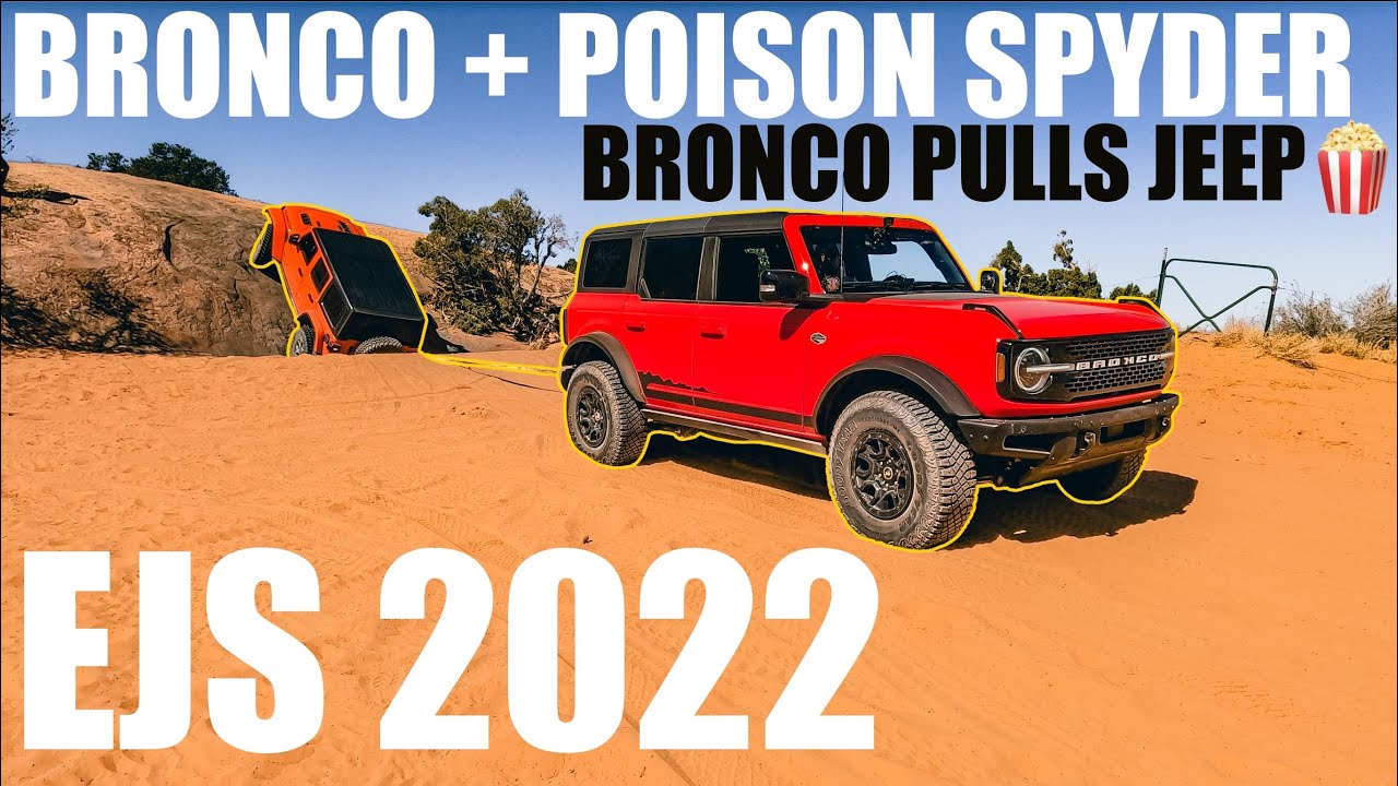 Stock Ford Bronco does Poison Spyder with Jeeps MOAB UT