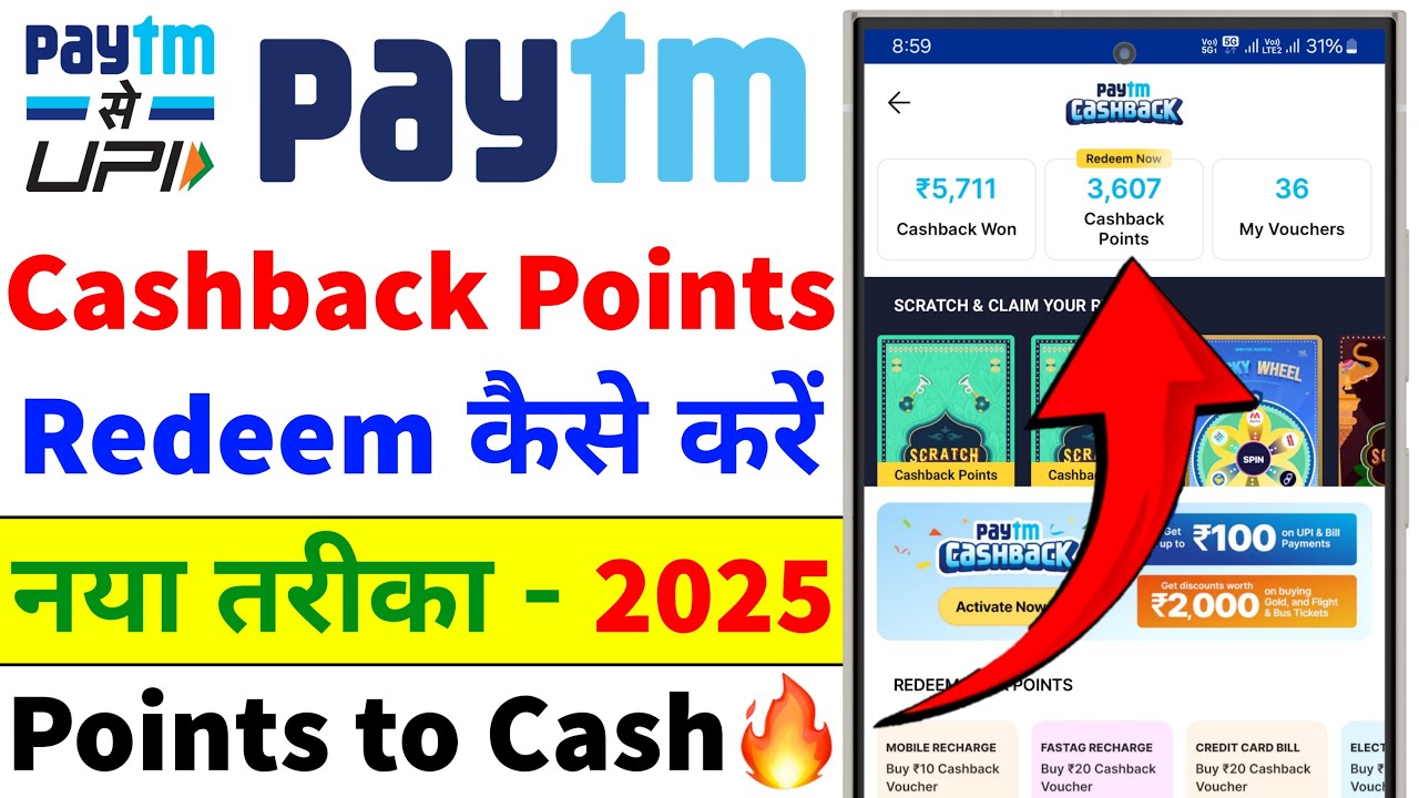 Paytm Cashback Points Kaise Use Kare | Paytm Cashback Points Convert to Cash | Paytm Points Redeem