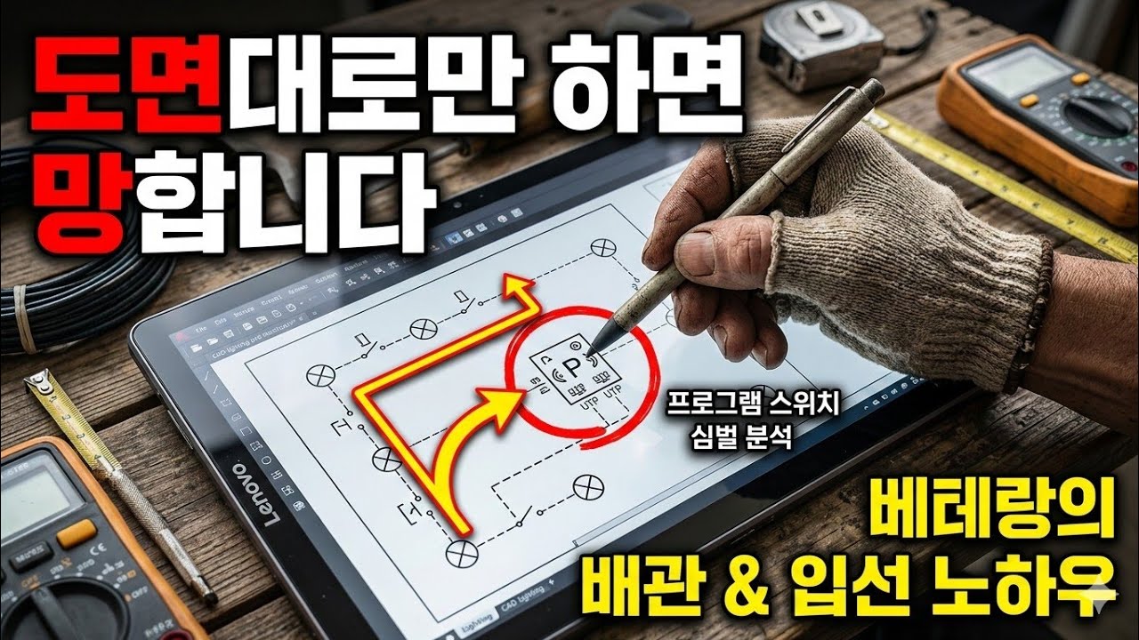 도면대로만 배관하면 망합니다. 현장 전공의 전등 도면 분석법. 입선과 골조 팁!