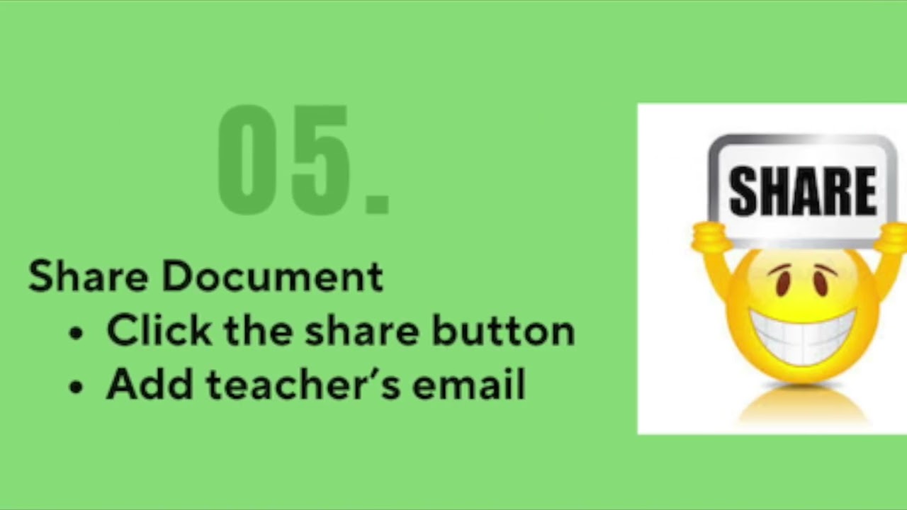 Google Docs Create and Share Finalized