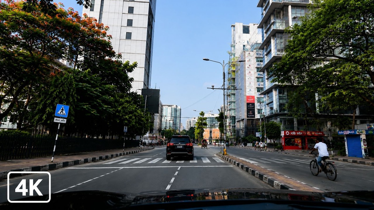 Dhaka 4K Drive: Modern Upscale Neighborhoods & 300ft Expressway | Bangladesh POV