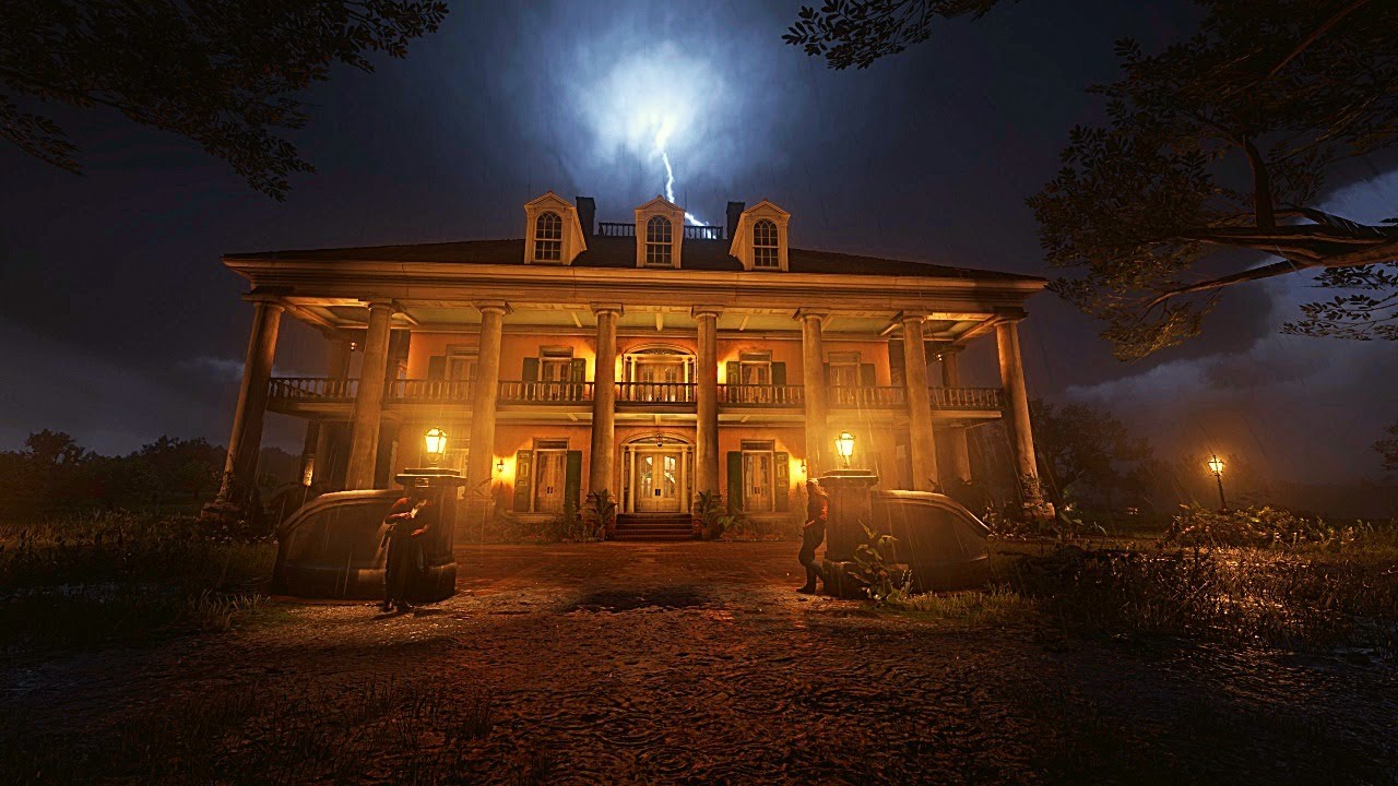 10 Hours Rhodes RDR2 Heavy Rain Thunderstorm for Sleep