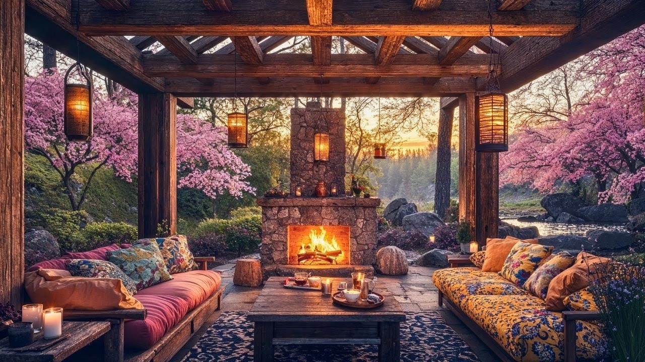 Magical Terrace at Sunset | Gentle Guitar for Relaxation, Study