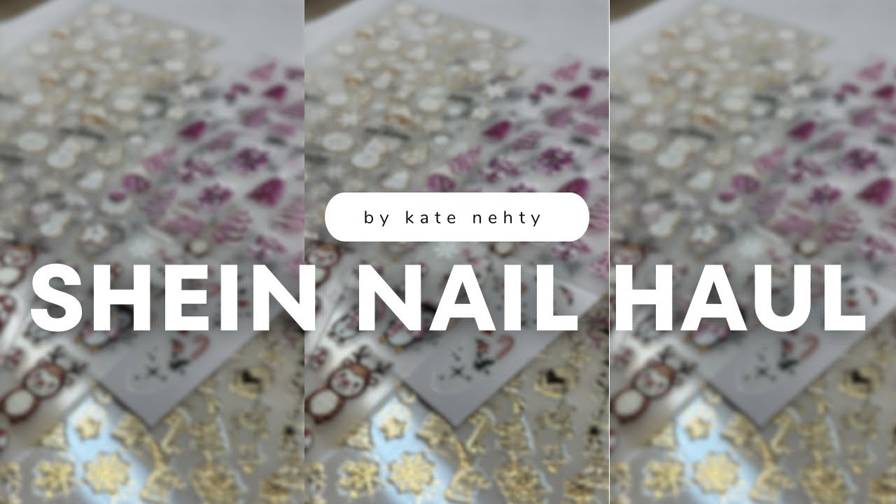 Haul ze SHEIN 💅🏻 n&aacute;lož v&aacute;nočn&iacute;ch samolepek | Kate nehty