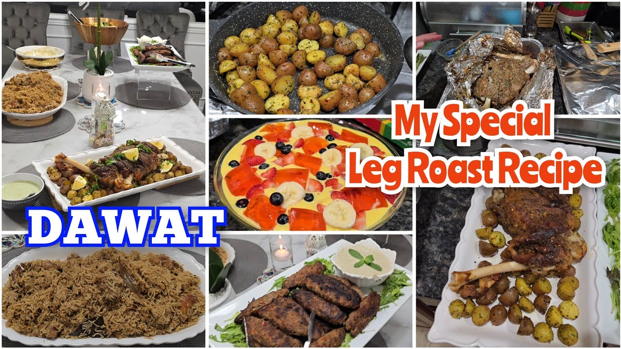 DAWAT AT MY PLACE | MY SPECIAL LEG ROAST RECIPE | FROM FOOD PREP TO SERVING | Aisha in USA 