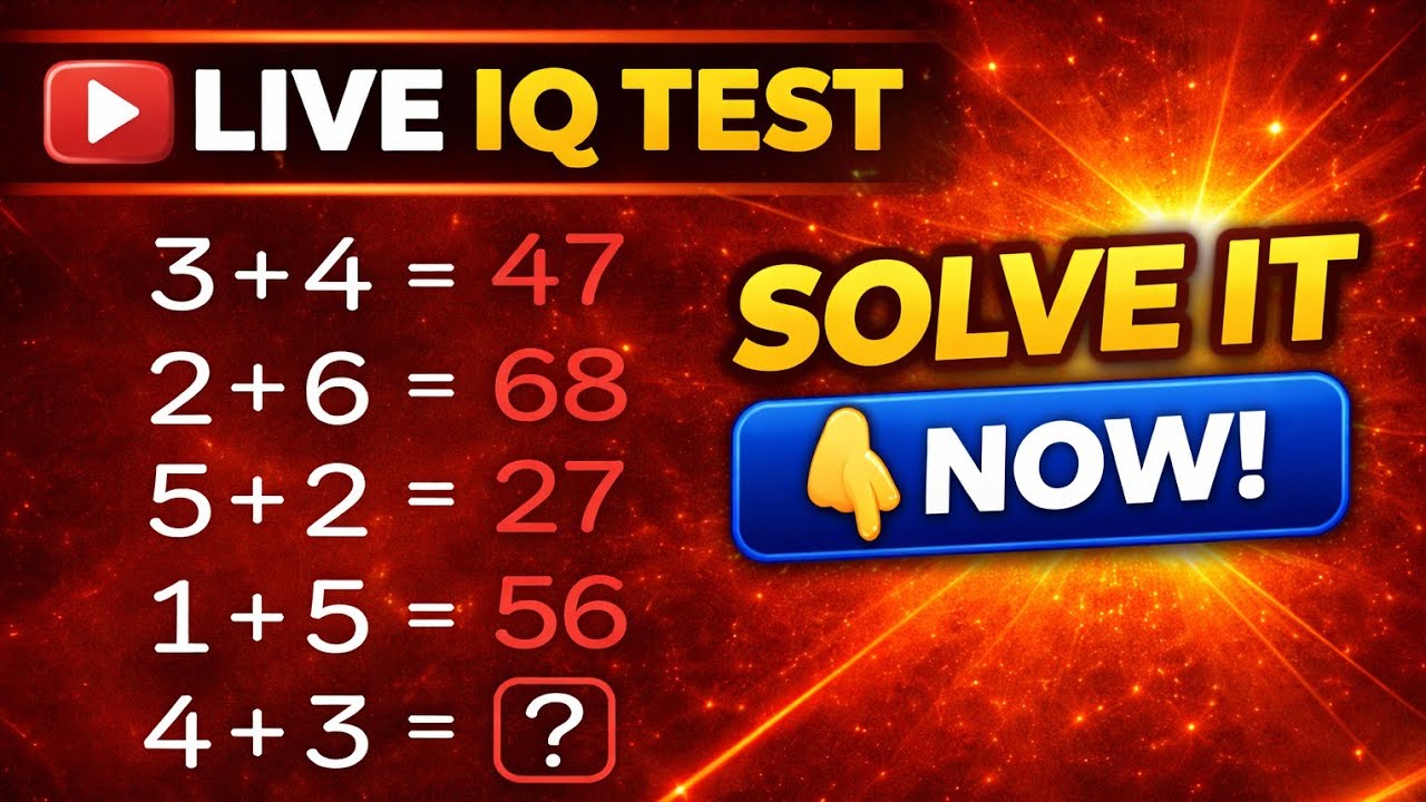 IQ Test LIVE 🔴 -13  | Can You Crack This Number Puzzle? #iqtest