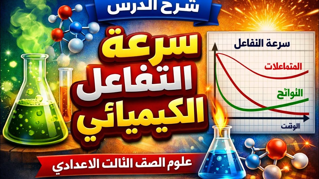 🔥 أقوى شرح لدرس سرعة التفاعل الكيميائي | علوم تالتة إعدادي  الترم الثاني 2026 