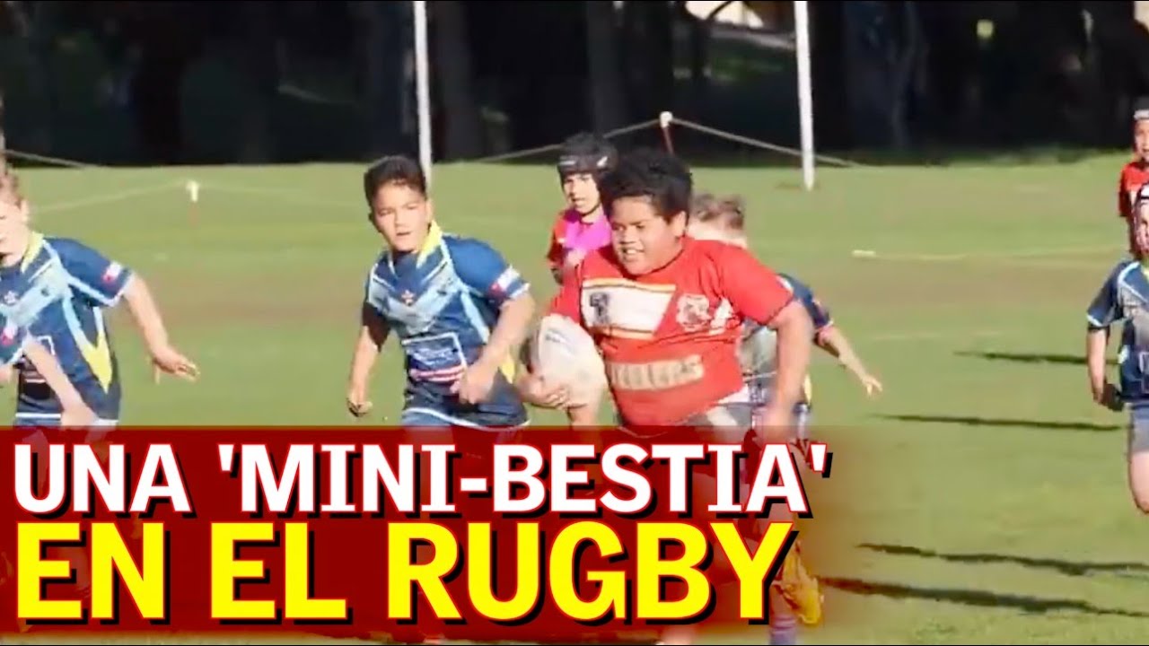 El niño de 8 años que es un coloso al rugby: ¡vaya 'bestia'!