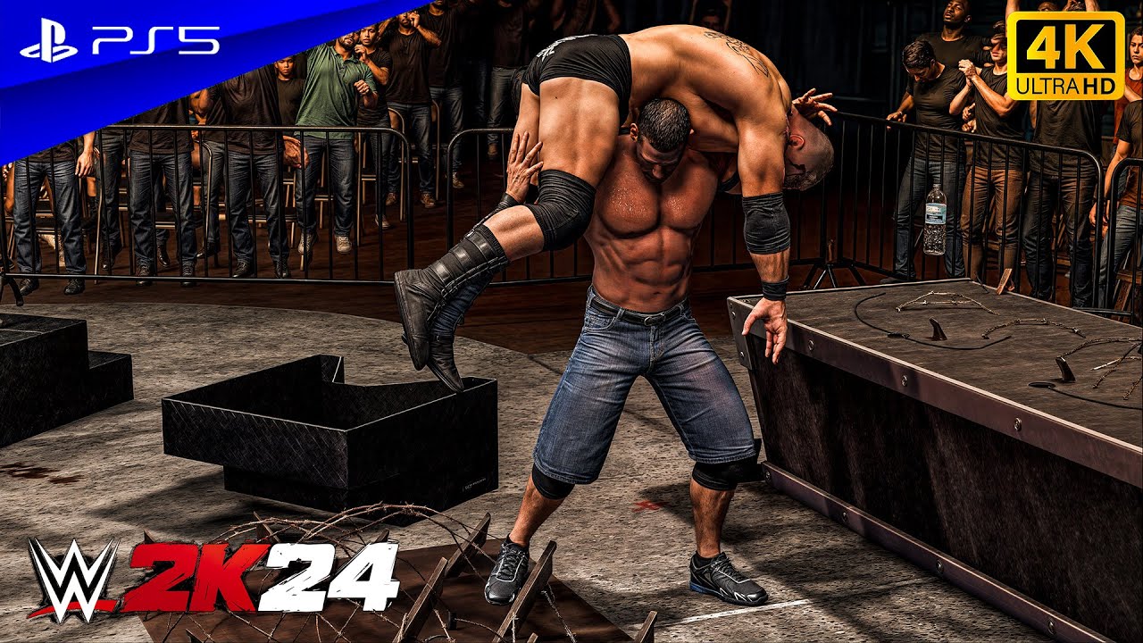 WWE 2K24 - John Cena vs. Brock Lesnar | Extreme Rules Blood Match | PS5™ [4K60]