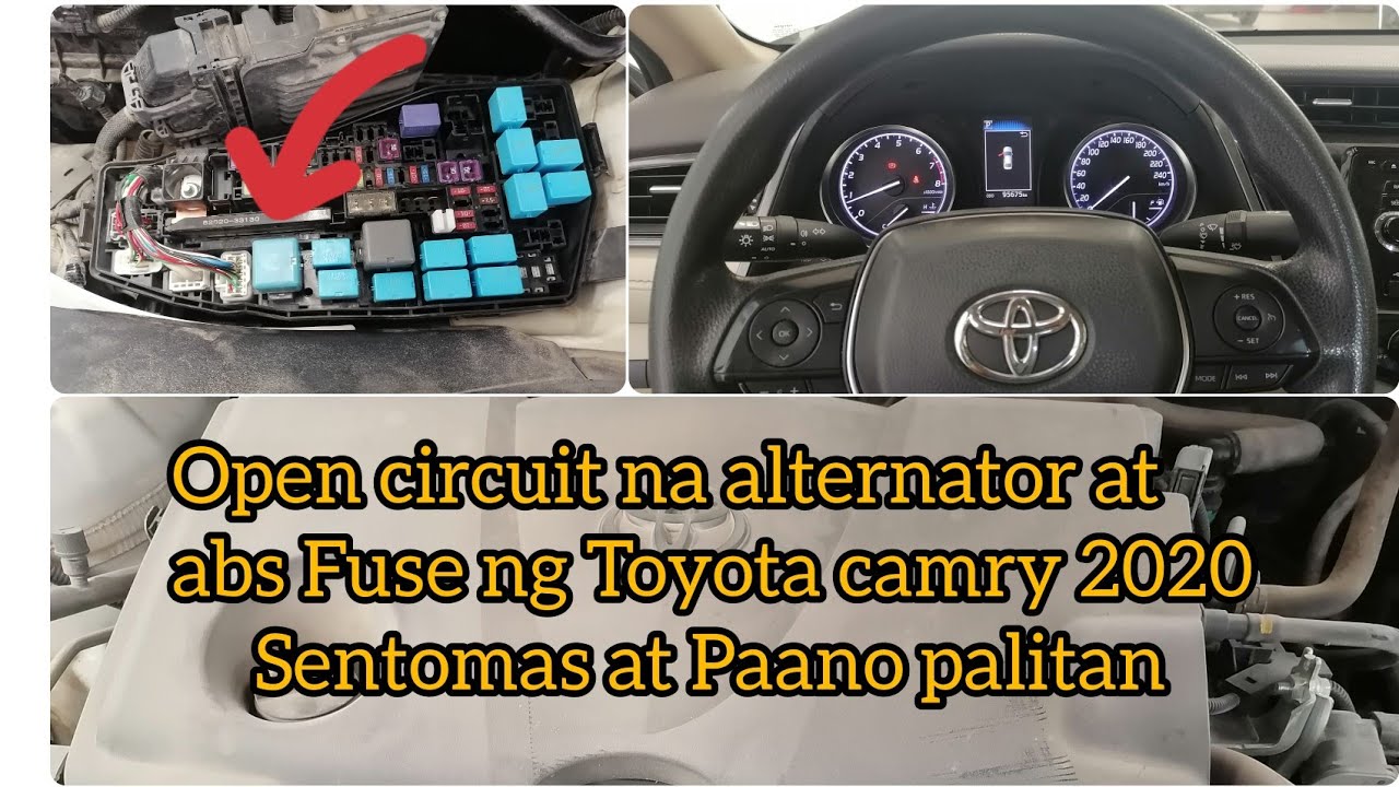 Toyota camry 2020 alternator fuse symptoms and removal