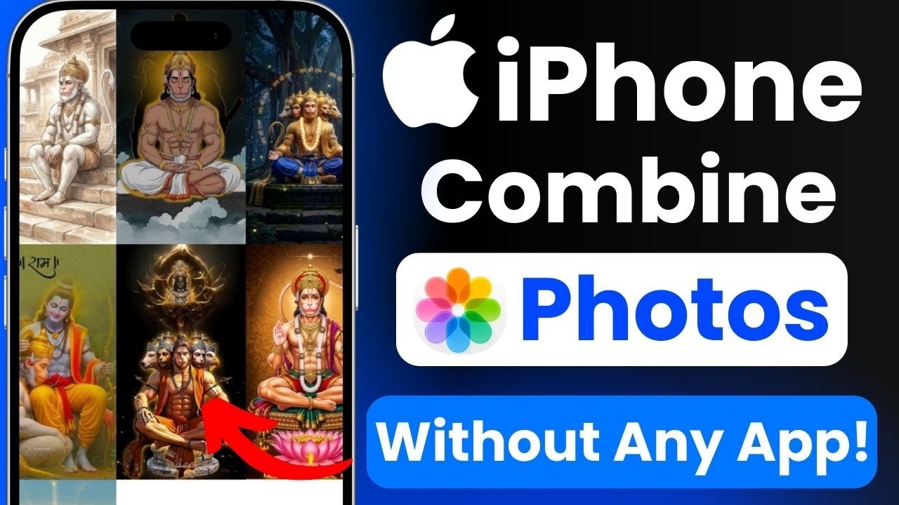 Photo Merge Trick 🔥 Combine Images on iPhone Without App | iPhone Built-In Feature