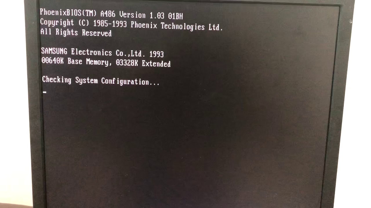 SPC-7200P 486DX-33mhz Booting