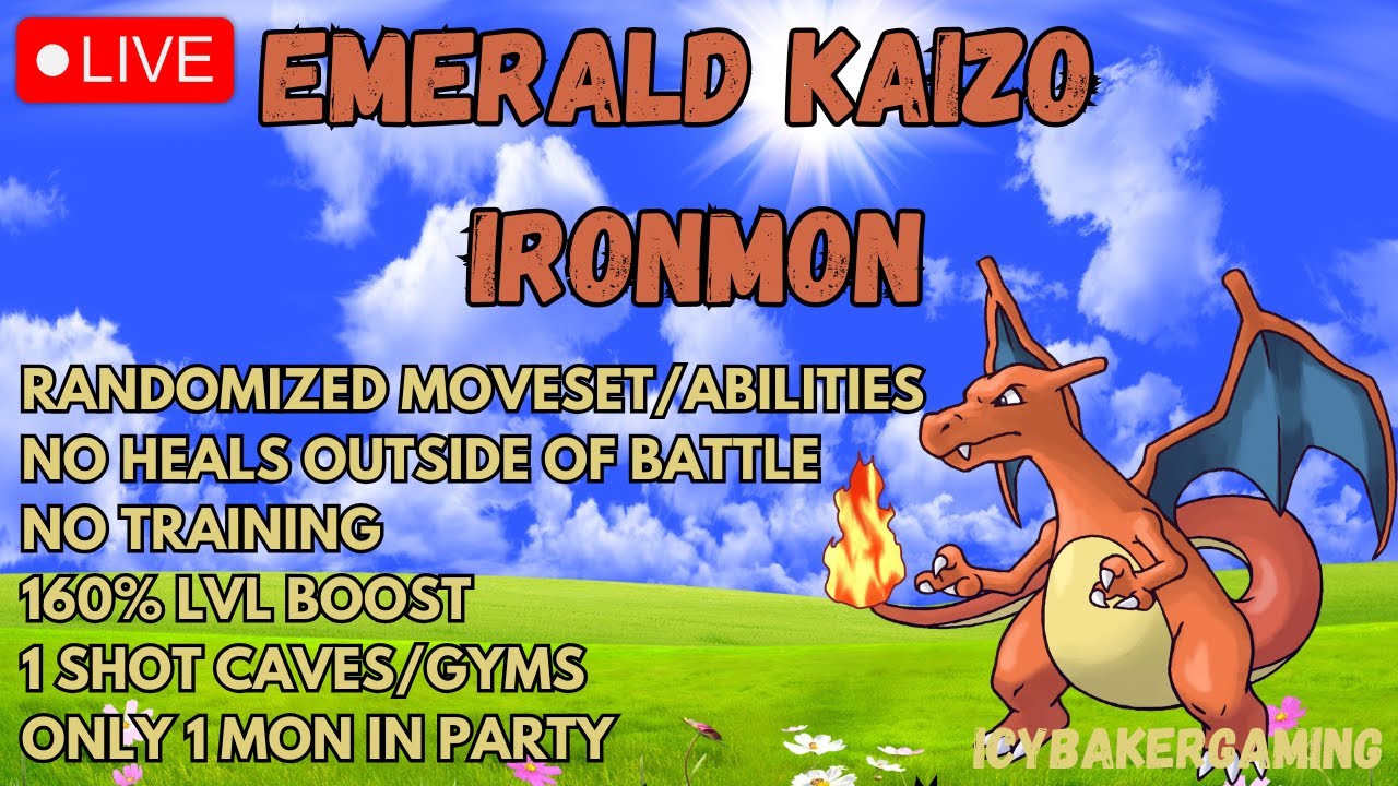 🔴LIVE - EMERALD KAIZO IRONMON - ↑▲TAIL GLOW ZARD RUNNING▲↑