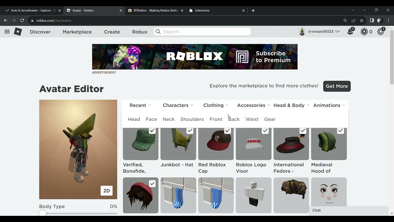 Roblox: How to equip multiple accessories for avatar in roblox- Equippd roblox face accessoury