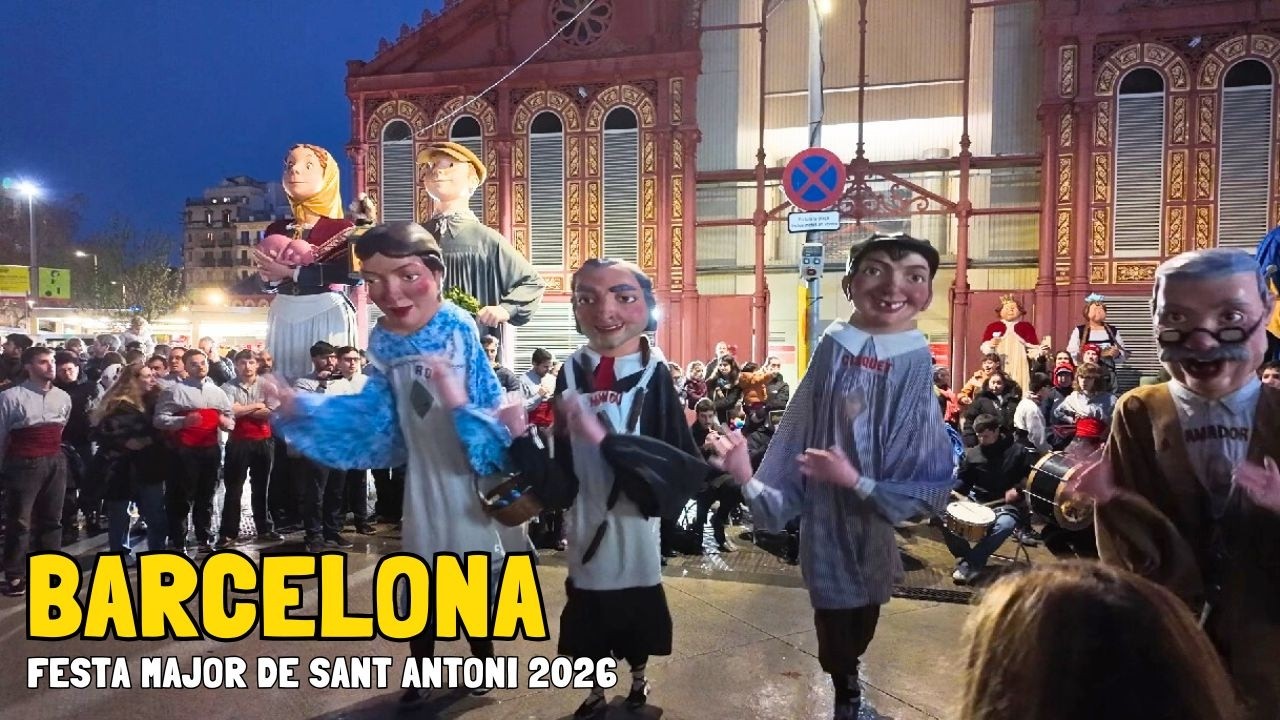 FESTA MAJOR DE SANT ANTONI 2026 | Ballades de Gegants al Mercat de Sant Antoni