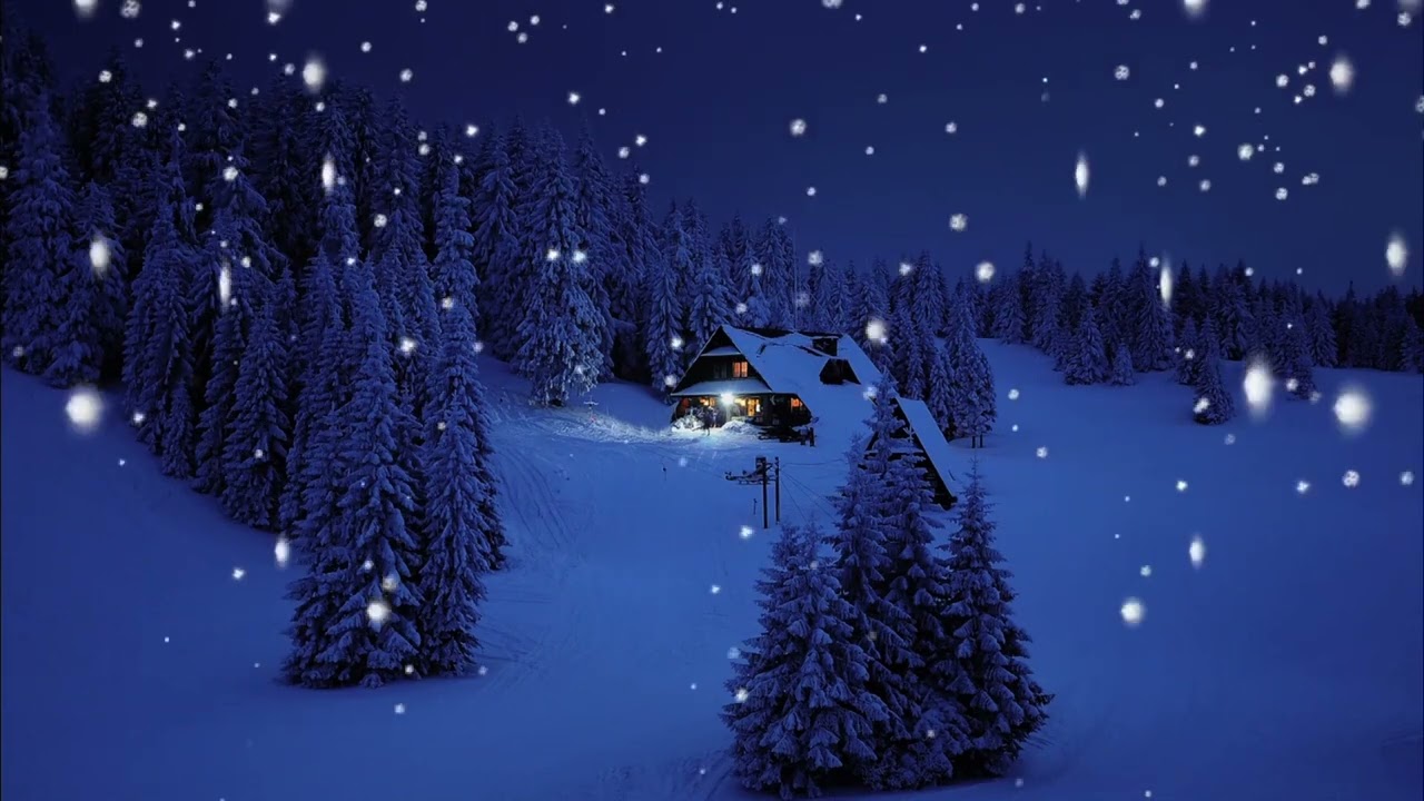 Muzică relaxantă de pian și nai#peisaje de iarnă#ninsoare