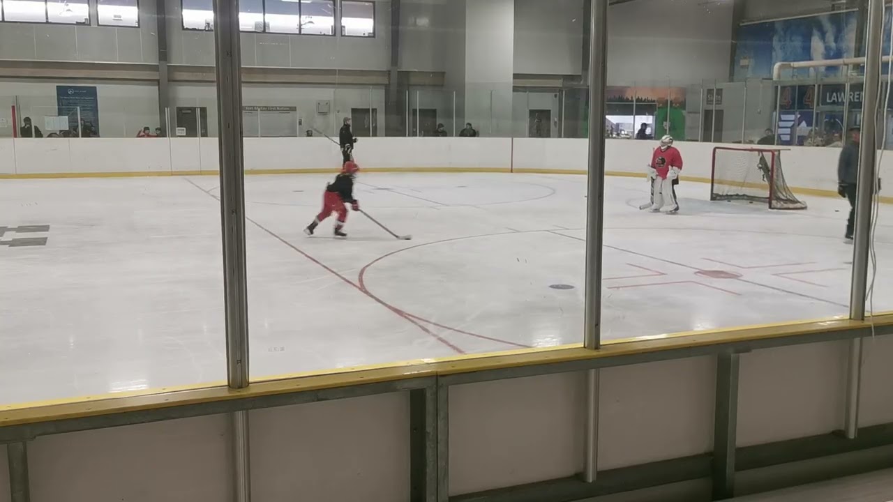 U9 PHL Fort McMurray Outlaws Shootout Practice 2024 Carter Bowen Goalie