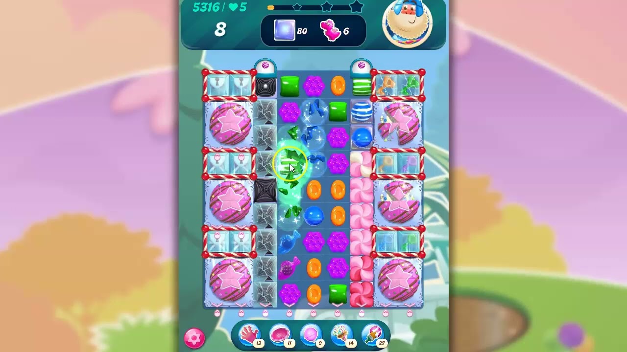 Candy Crush Level 5316 Talkthrough, 20 Moves 0 Boosters