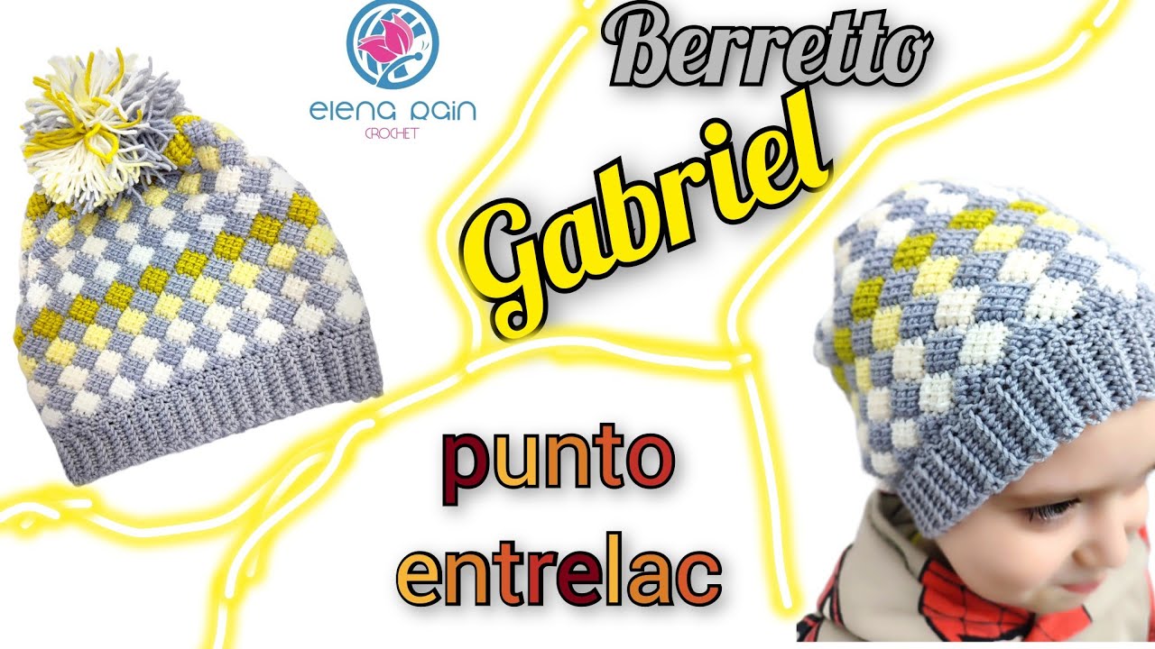 Berretto Gabriel / Come lavorare il punto entrelac in tondo ? // punto tunisino