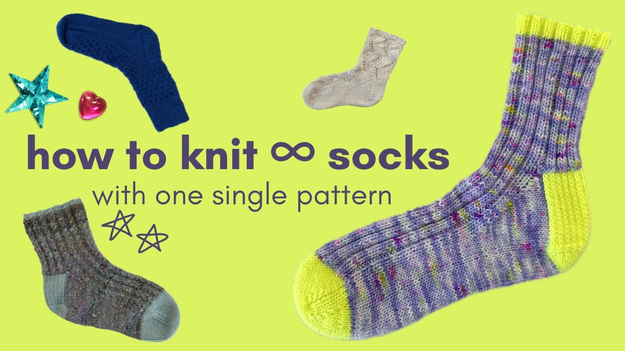 knitting socks with only one pattern/beginner friendly
