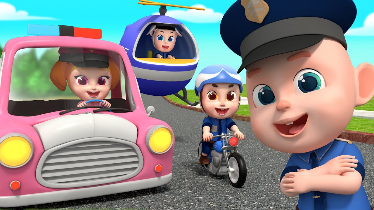 Brave Police Patrol Team - Police Office Song and More | Rosoo Nursery Rhymes & Kids Songs