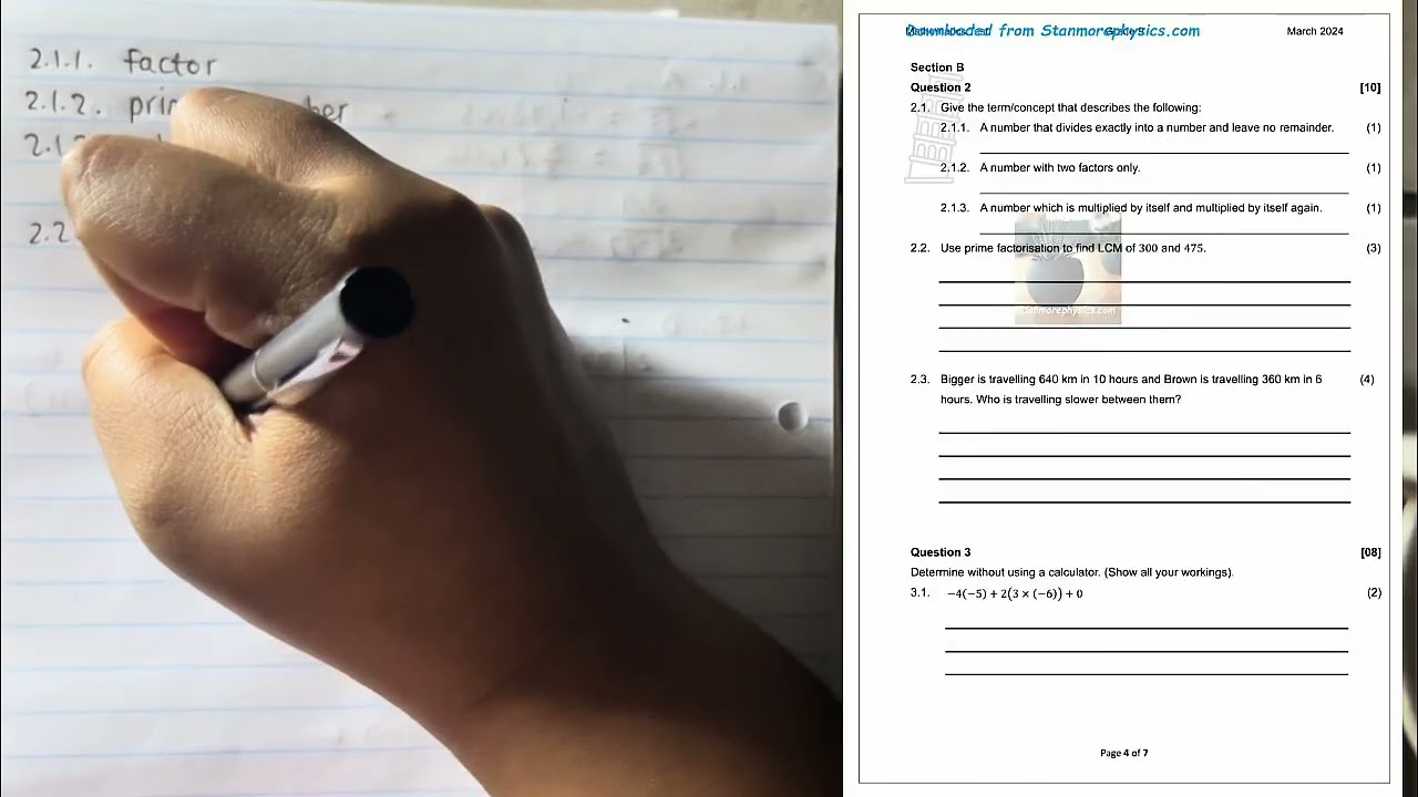 Grade 9 Maths Term 1 Test