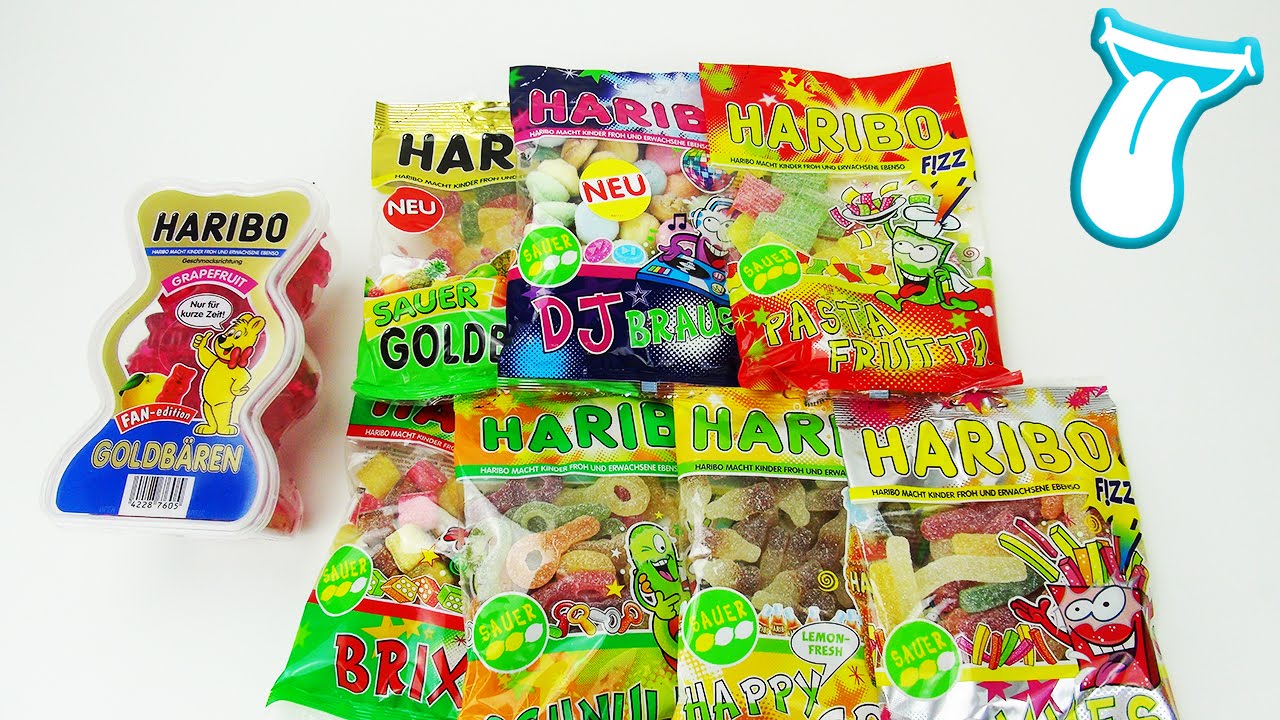 ULTIMATIVE EXTREME Sauere Süßigkeiten von HARIBO- DJ BRAUSE, SAURE GOLDBÄREN UVM.! | let's taste