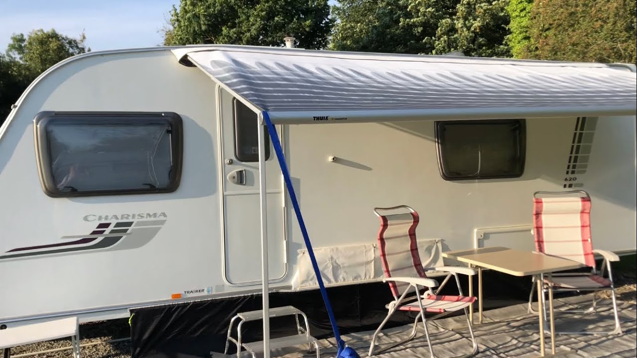 Caravan & Motorhome Sun Canopies secured cheaply against the wind.