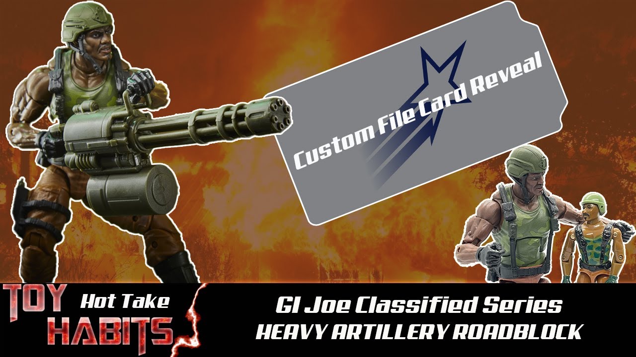 Heavy Artillery Roadblock GI Joe Classified Series Review + Vintage & 25th + Custom File Card Reveal