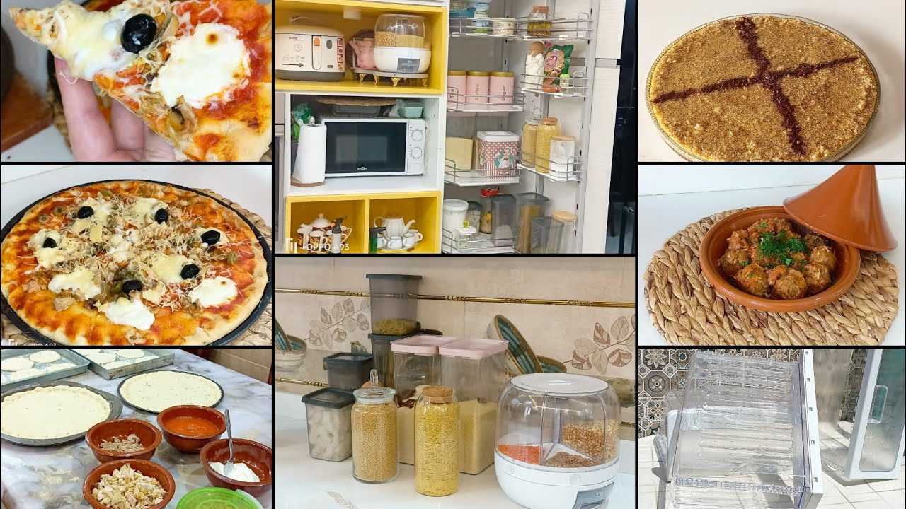 روتين صيفي 🇩🇿 تنظيف عميق للثلاجة/🍕 بعجينة تصلح لجميع المملحات/طاجين الدولمة #اكسبلور 