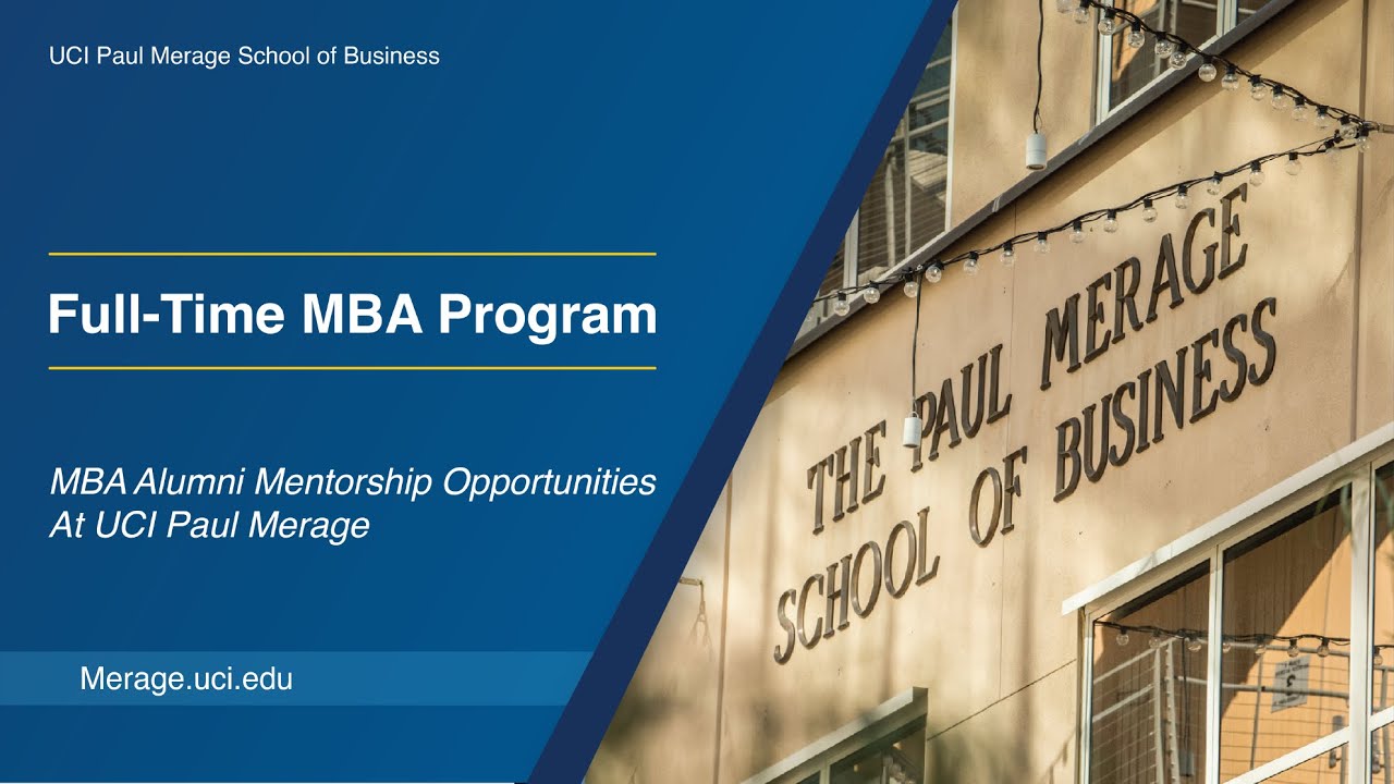 MBA Alumni Mentorship Opportunities | UCI Paul Merage School of Business