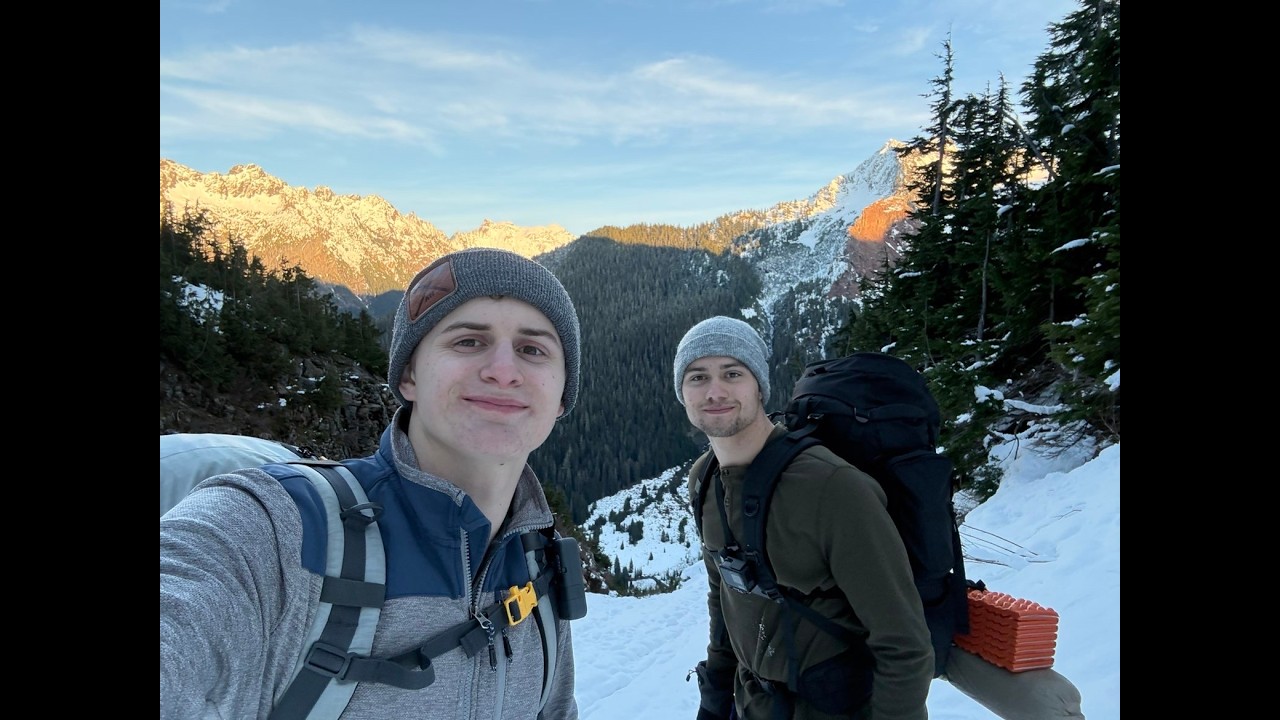 2 Friends attempt Intense winter HIKE up GOTHIC BASIN TRAIL (21.5 miles)