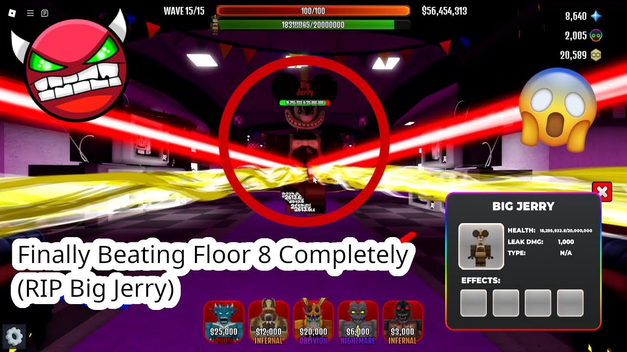 Completing Floor 8 Room 5 in The House TD Chapter 3 Update! (Final Floor Finished)