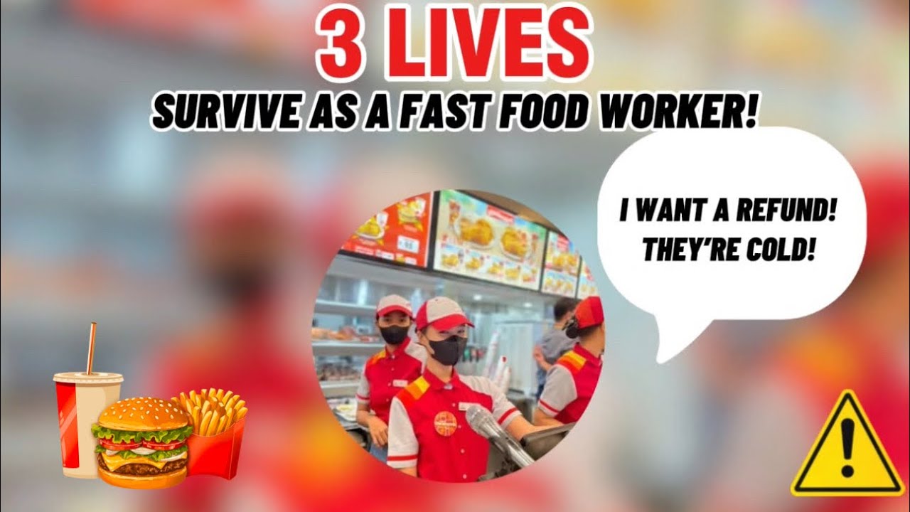 SURVIVE A DAY AS A FAST FOOD WORKER! 🍟( INTERACTIVE GAME)!#interactivegame #survivetheday #fastfood 
