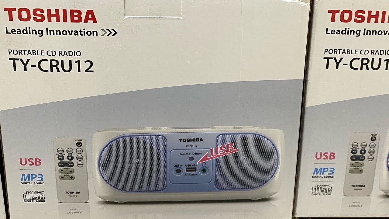 ĐÀI CASSETTE ĐĨA CD USB, RADIO TOSHIBA TY-CRU12