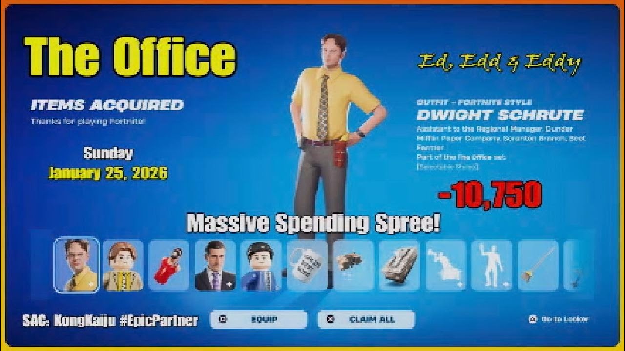 I SPENT 10,750 V-BUCKS on THE OFFICE, Ed, Edd & Eddy, Psyonic Ink, Vans, Nike Abominable Snowman