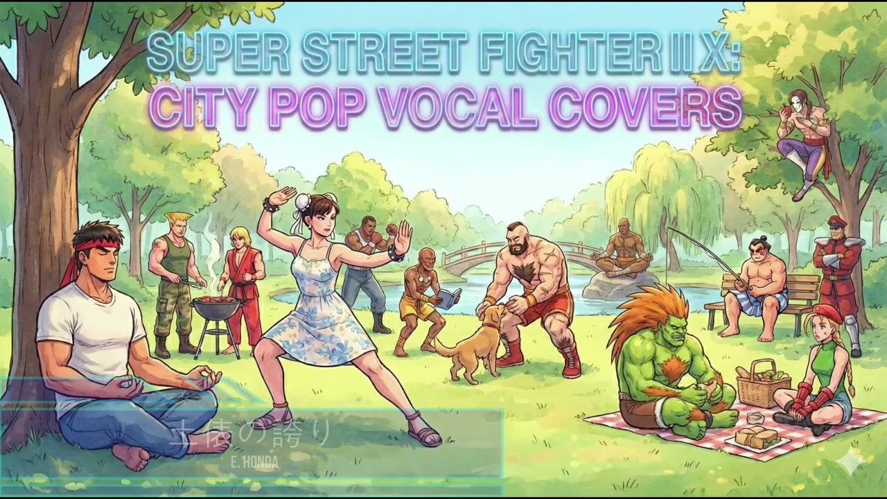 Street Fighter II: 80s-90s Japanese City Pop Album | All 19 Tracks in Japanese | Arcade Era Tribute