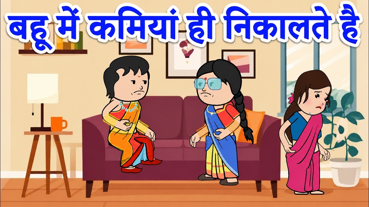 सब मिलकर बहू में कमियां ही निकालते है  | 😡(ghar ghar ki kahani cartoon me) moral story
