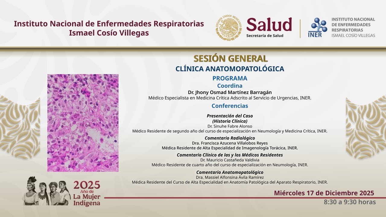 SESIÓN GENERAL: CLÍNICA ANATOMOPATOLÓGICA