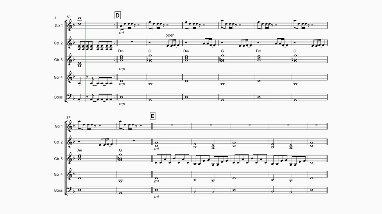 Sweet Dreams (Are Made Of This) - Guitar ensemble arrangement