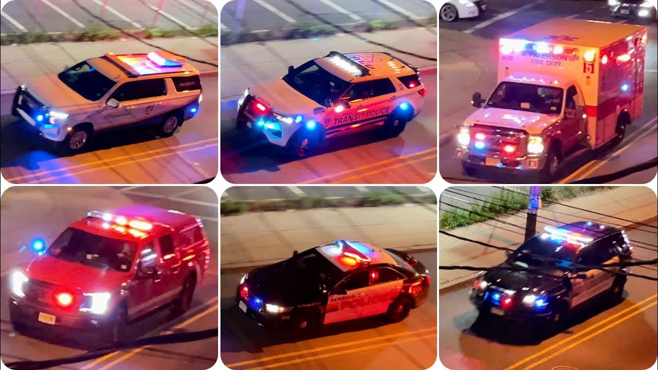 Multi Agency Escort - Paterson Fire Department EMS-5 Transporting With An Escort 6-29-22