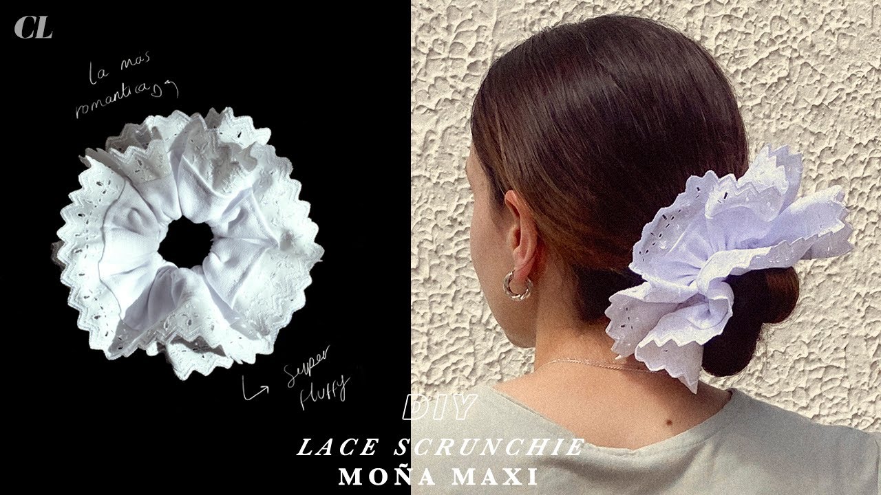 ¿Cómo hacer una scrunchie? - DIY Oversized Lace Scrunchie | Carolina Llano