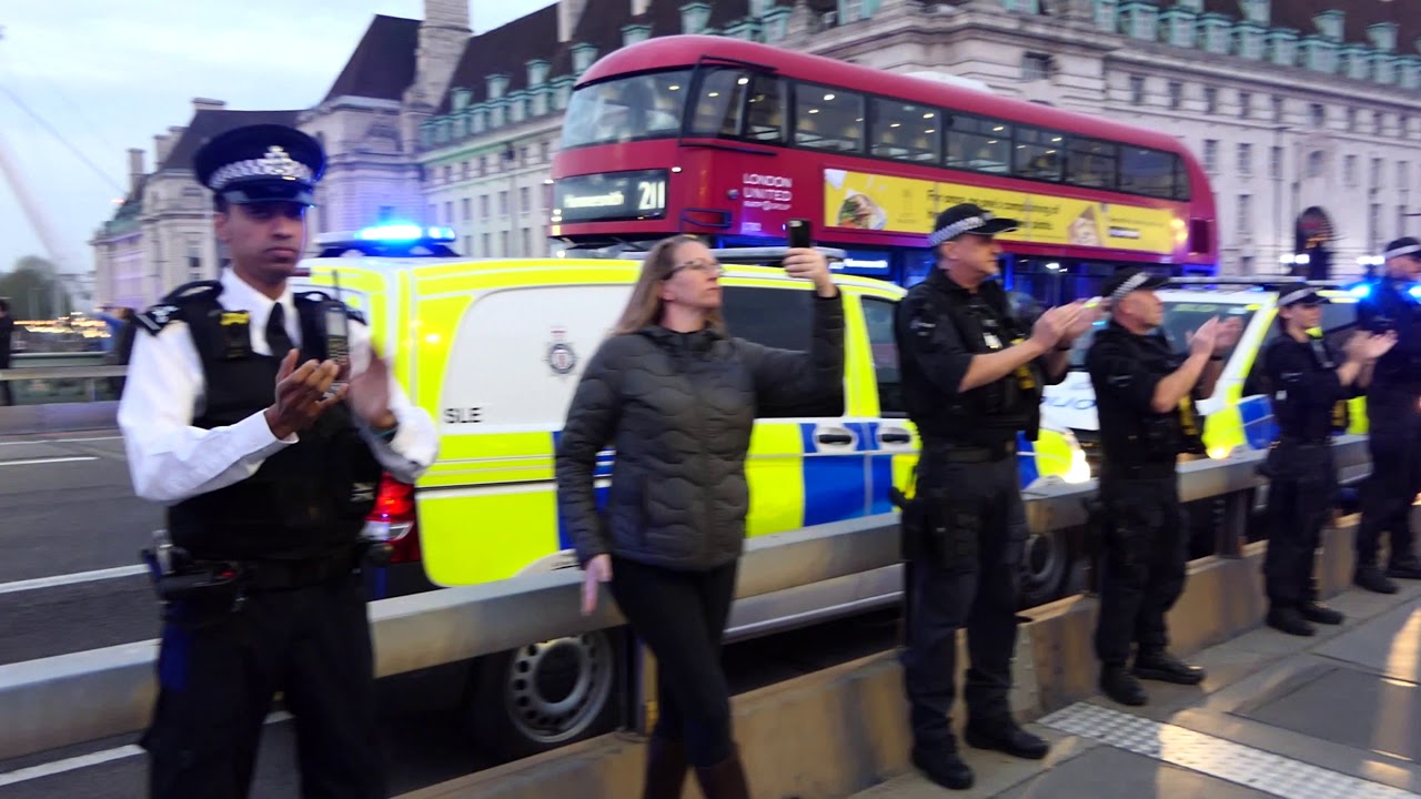 16th April 2020. Clap For Carers, Westminster Bridge, London.