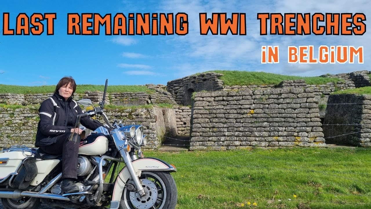 The last remaining WWI trenches in Belgium | FLanders Fields motorcycle tour Ride 1 | Ypres
