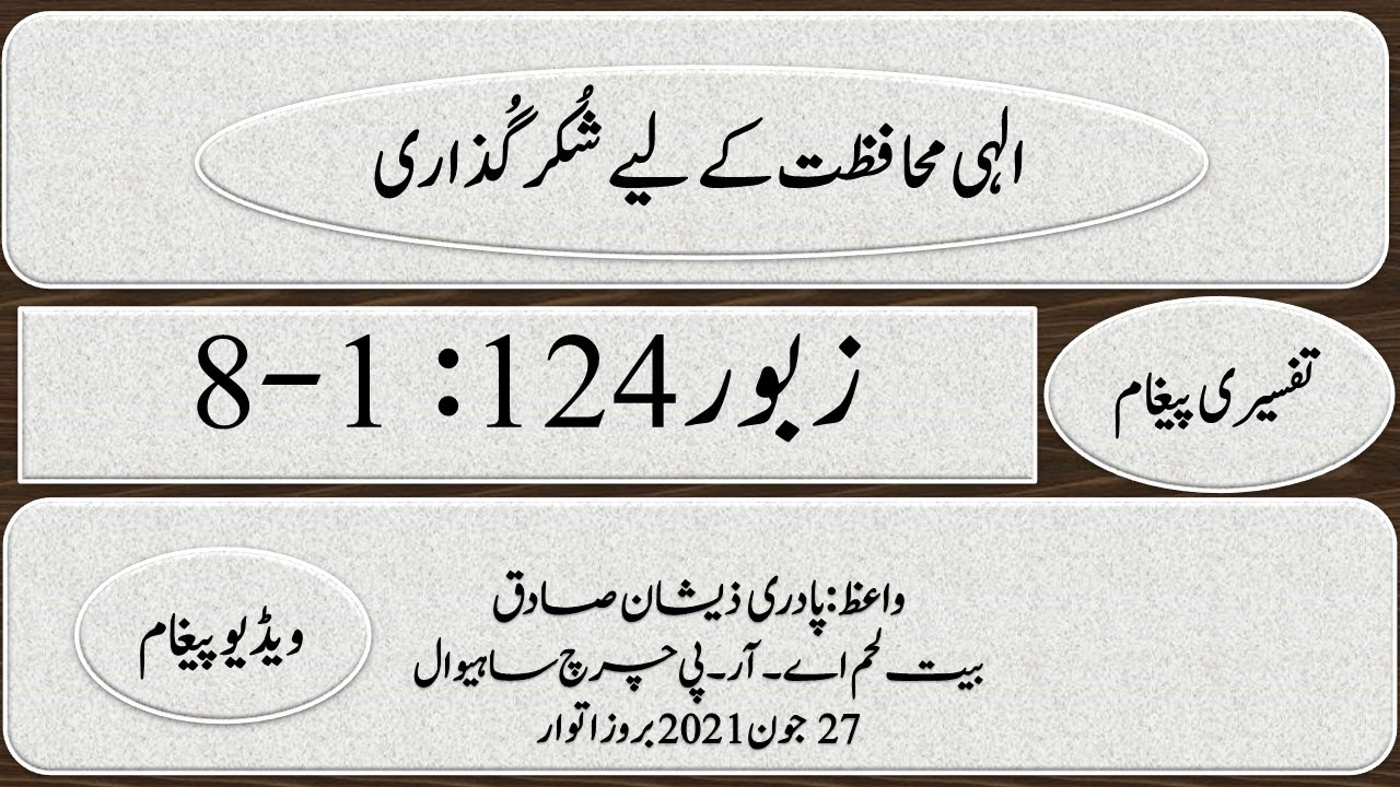 Urdu/Hindi Expository Sermon on Psalm (Zaboor) 124